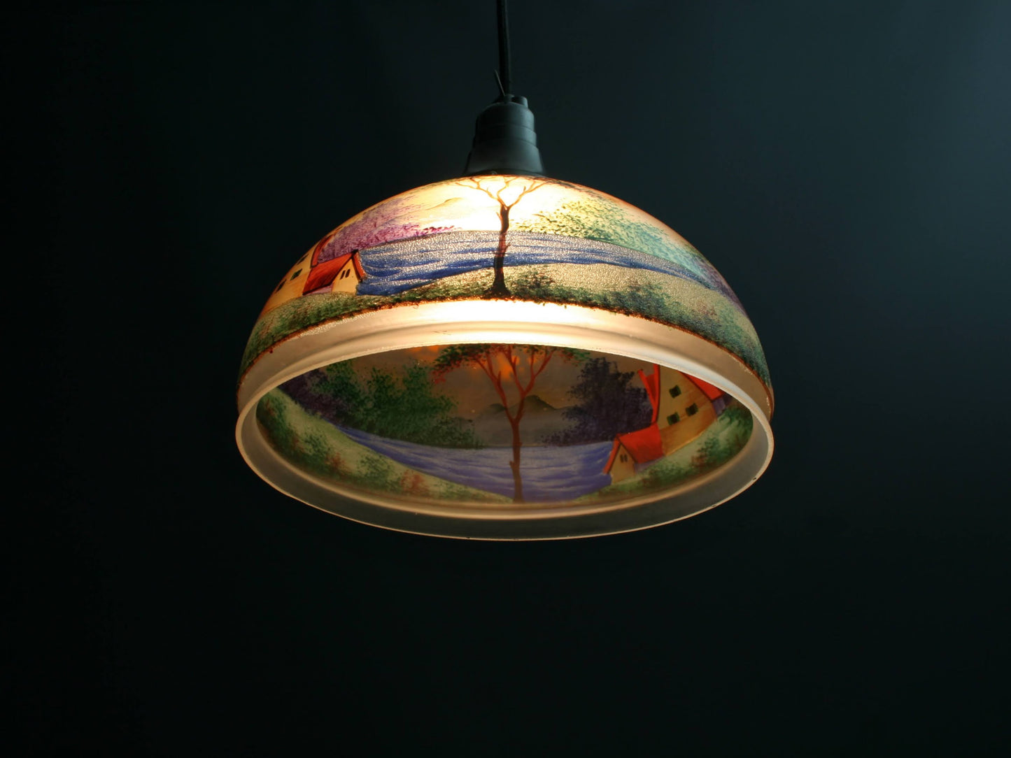 Hand Painted Hanging Light