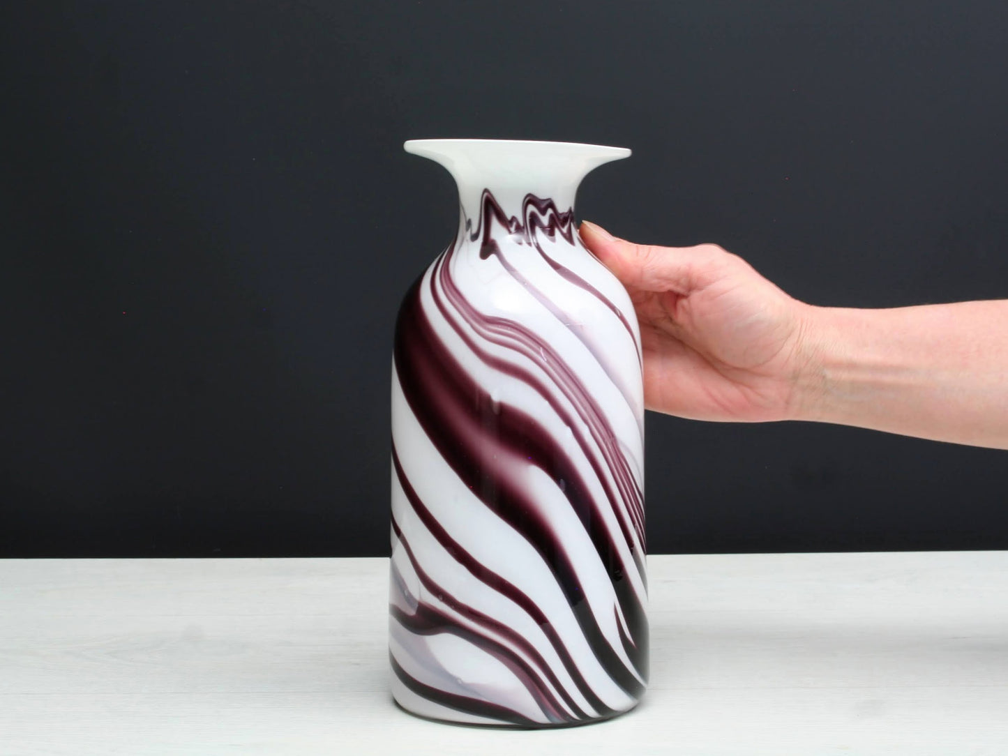 Cylinder Vase - Vintage Glass Art
