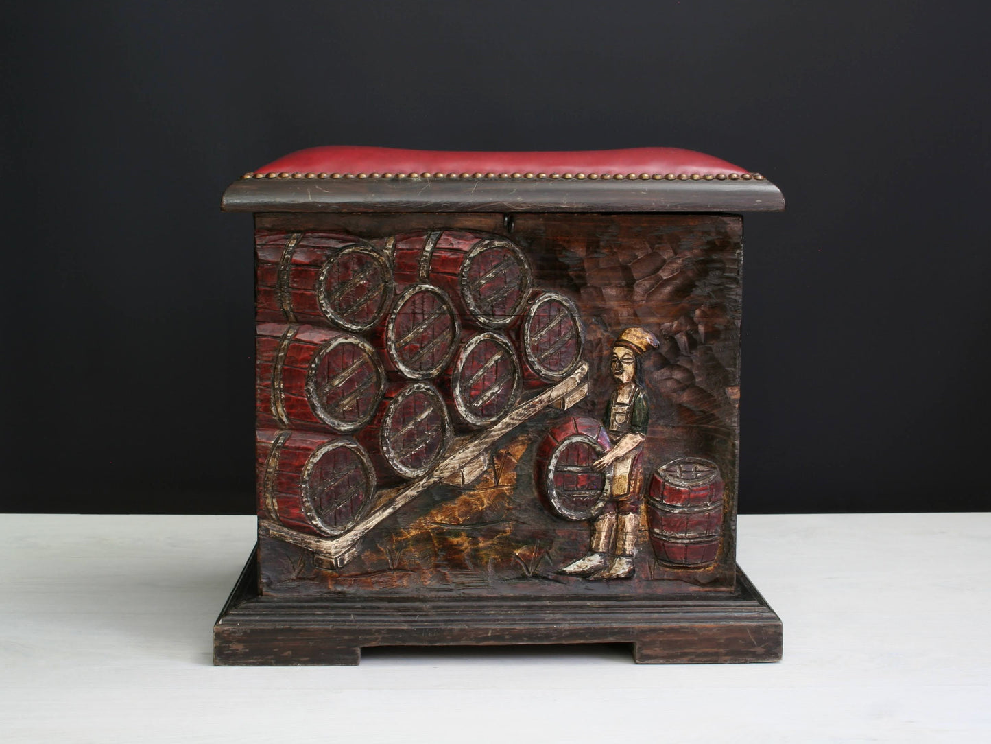 Rare Wooden Storage Bench