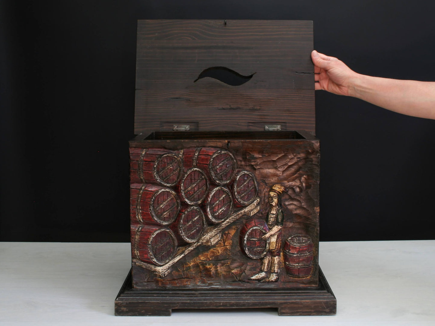 Rare Wooden Storage Bench