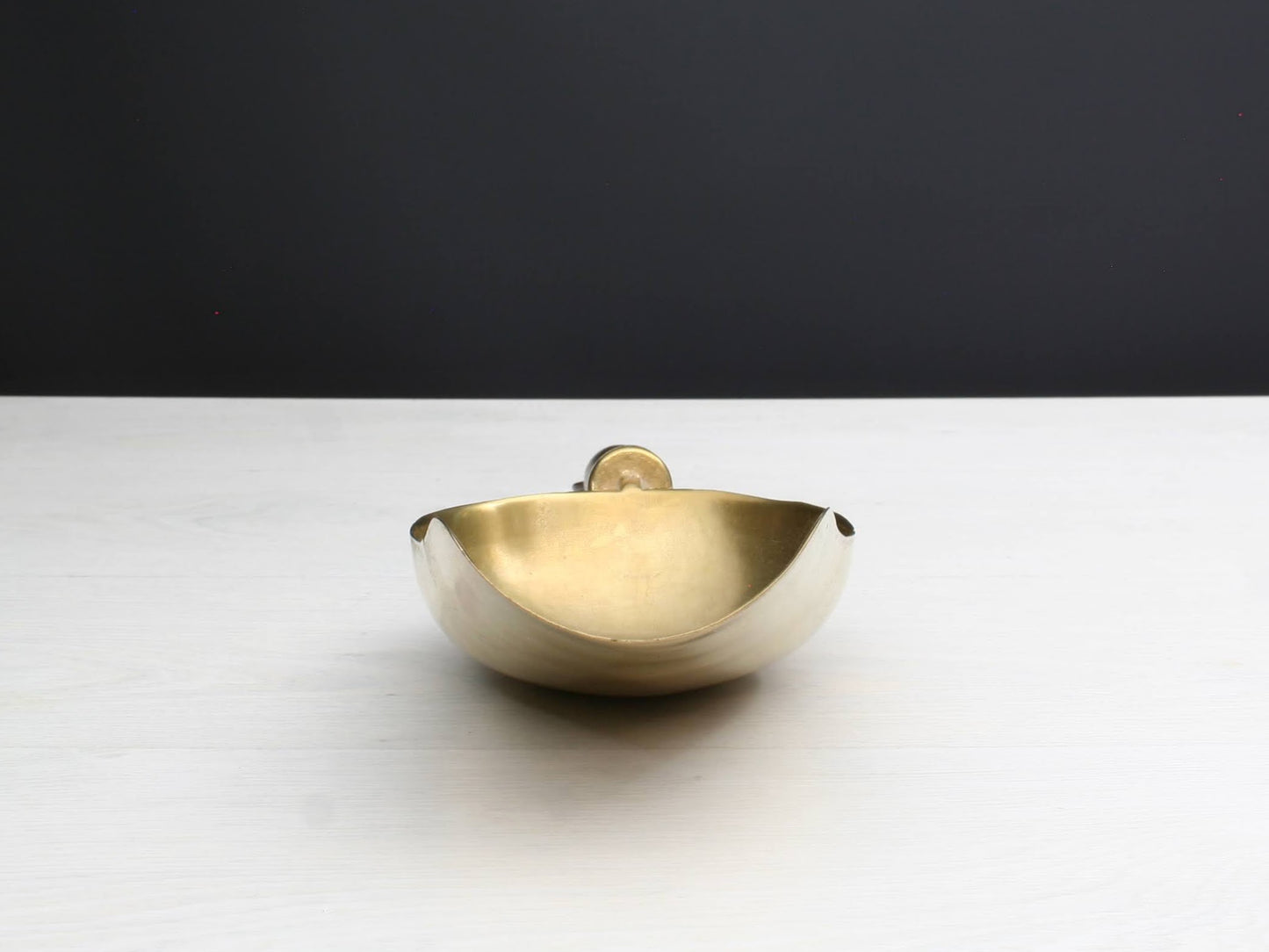 Large Vintage Brass Scoop
