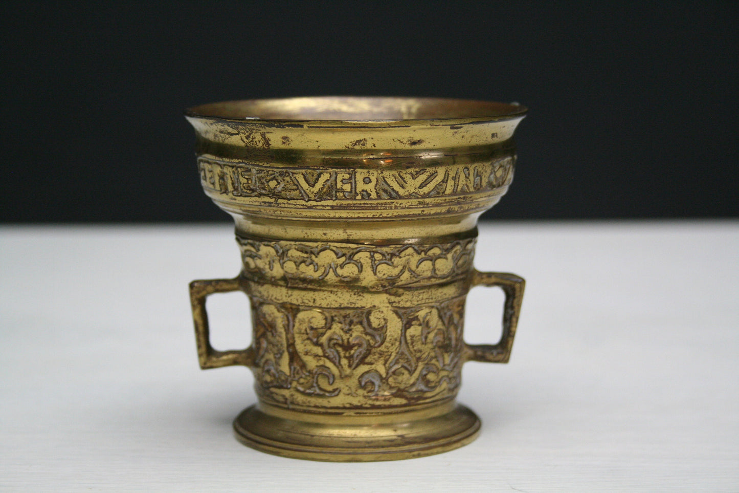 Antique Pharmacy-Mortar and Pestle-Fireplace Decor-Kitchen Decor-Unique Gift Ideas-Farmhouse Decor-Vintage Decor-Mortar Pestle-Brass Decor