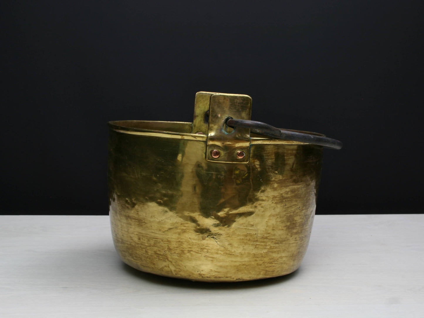 Brass Kettle-Antique Primitive-Rustic Decor-Brass Planter-French Country Style-Hanging Planter-Farmhouse Decor-Design Inspiration-Deals