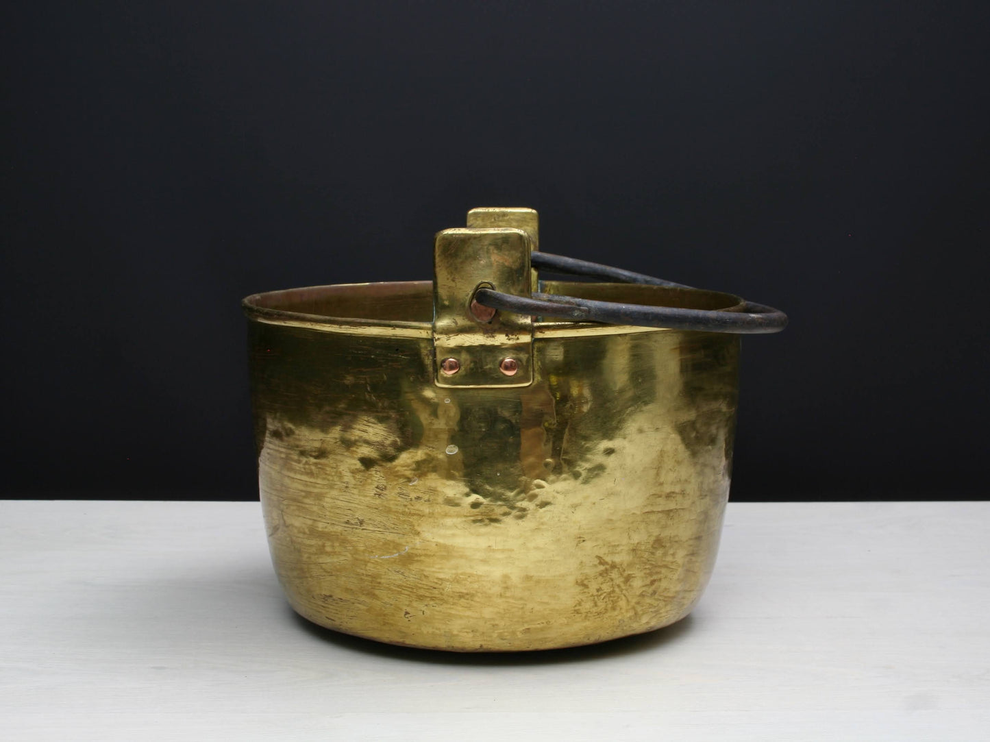 Brass Kettle-Antique Primitive-Rustic Decor-Brass Planter-French Country Style-Hanging Planter-Farmhouse Decor-Design Inspiration-Deals
