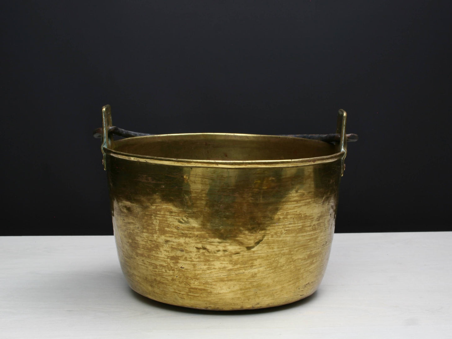 Brass Kettle-Antique Primitive-Rustic Decor-Brass Planter-French Country Style-Hanging Planter-Farmhouse Decor-Design Inspiration-Deals
