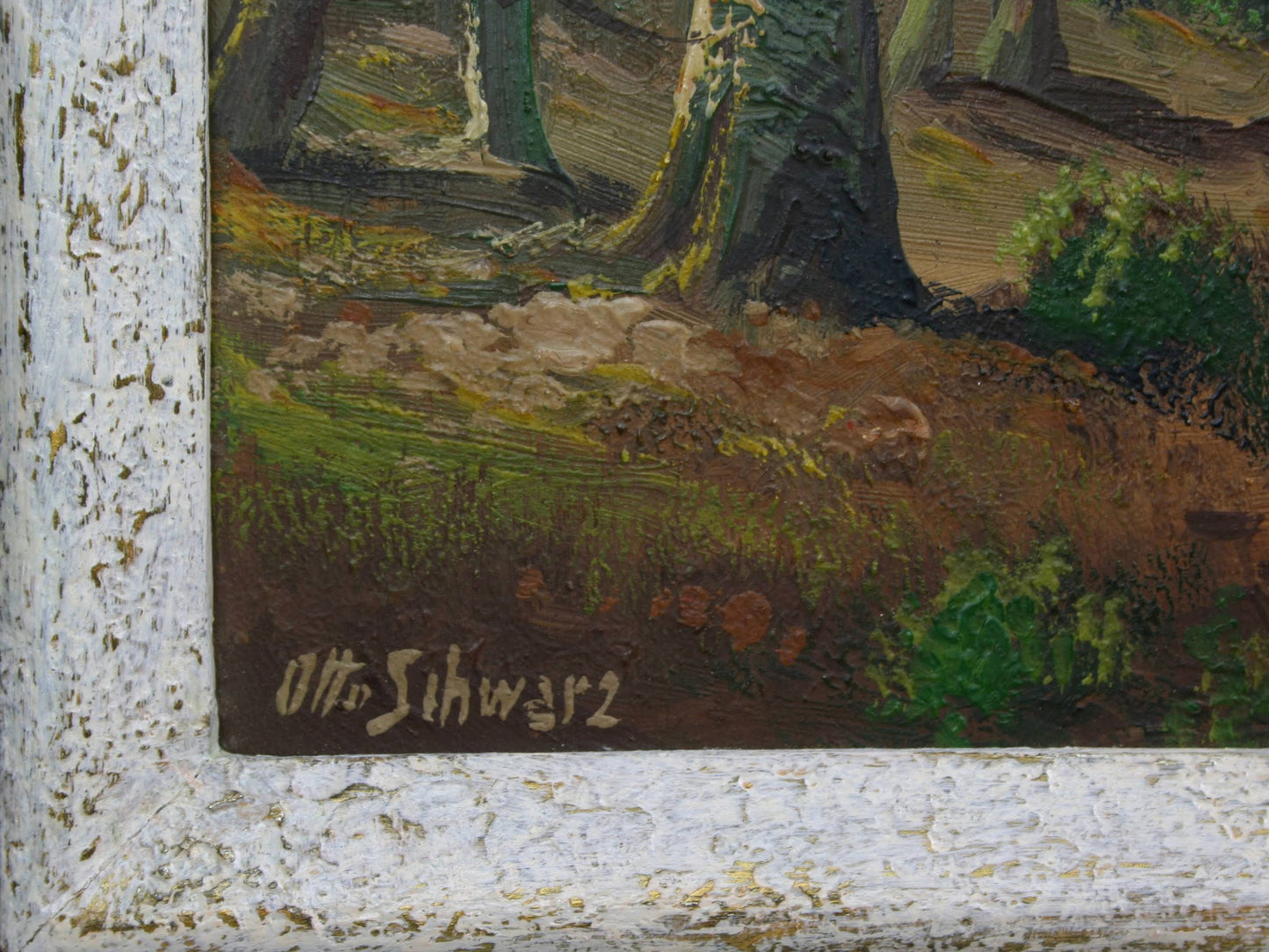 German Art Forest Painting by Otto Schwarz | Original Artwork Paintings On Wood | Oil Paintings, Nature Paintings & Vintage Painting Deals