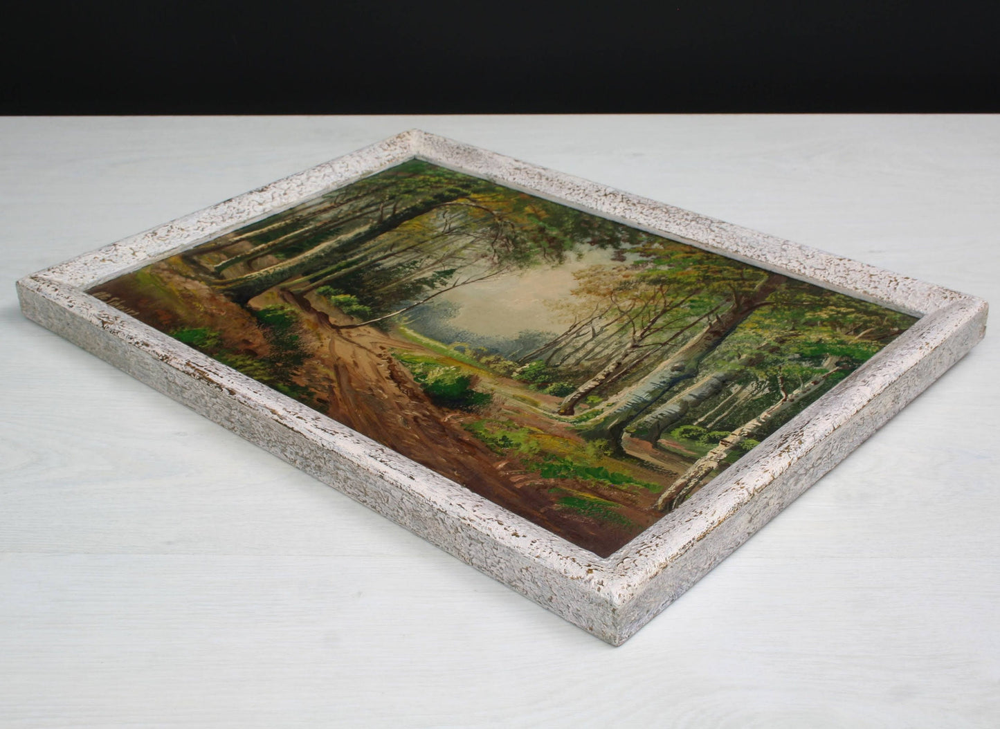 German Art Forest Painting by Otto Schwarz | Original Artwork Paintings On Wood | Oil Paintings, Nature Paintings & Vintage Painting Deals