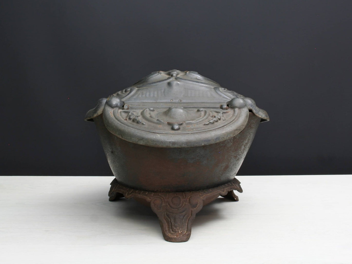 Cast Iron Coal Scuttle | Antique Coal Bucket | Fireplace Decor | Antique Iron Ash Bucket | Antique Decor Fireplace Tools
