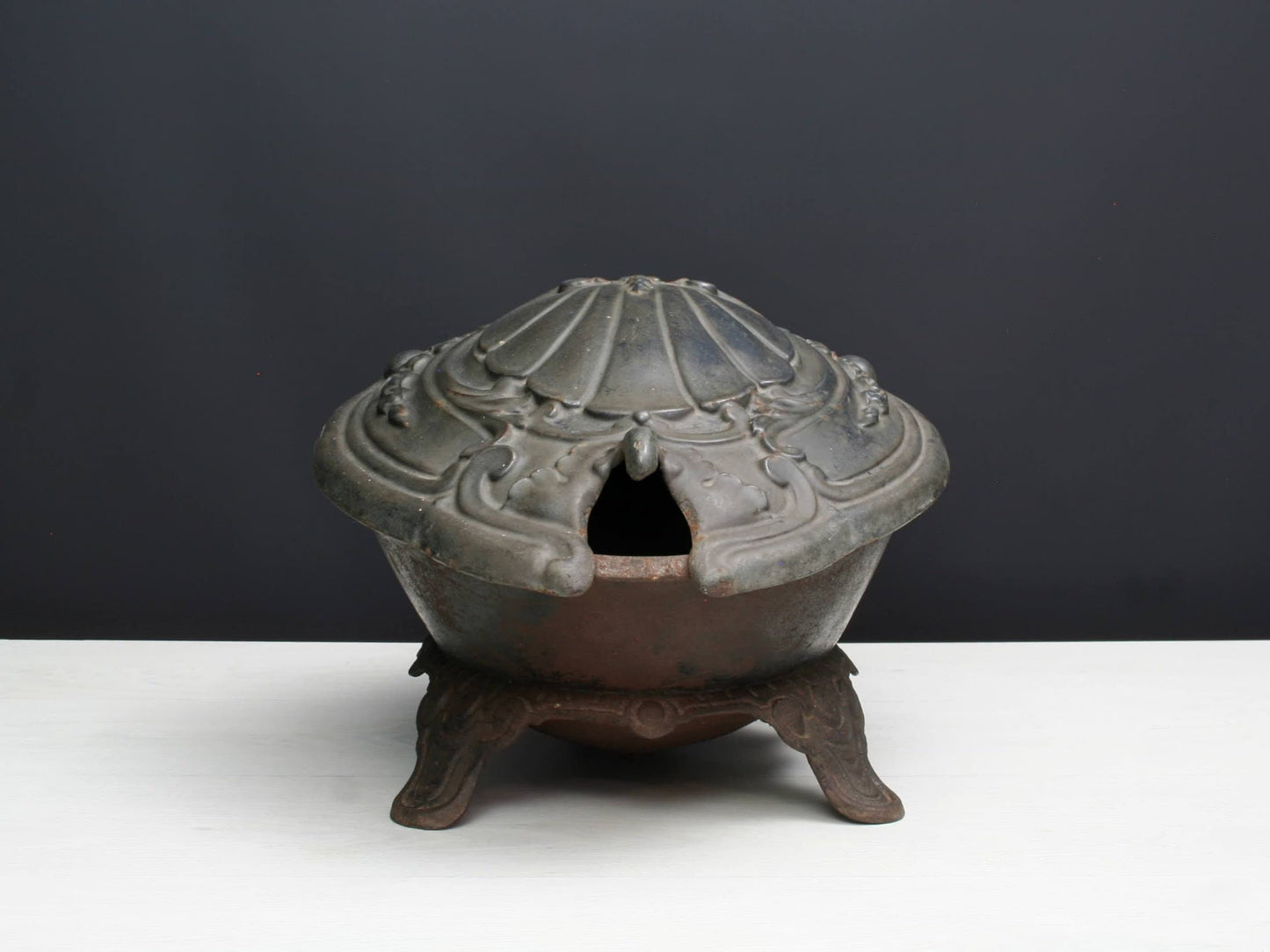 Cast Iron Coal Scuttle | Antique Coal Bucket | Fireplace Decor | Antique Iron Ash Bucket | Antique Decor Fireplace Tools