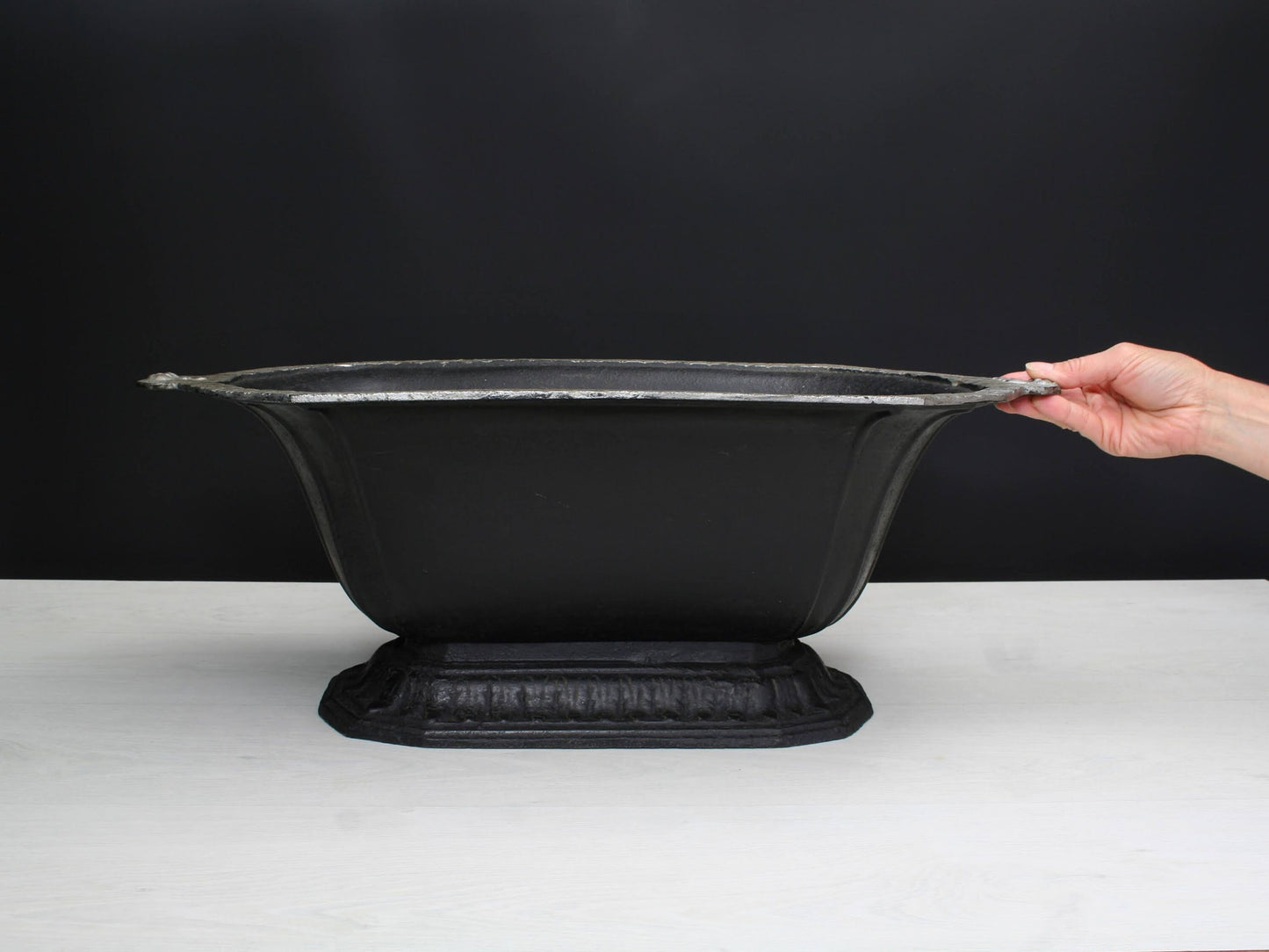 Cast Iron Coal Scuttle | Fireplace Decor Ash Bucket | Antique Iron Fireplace Tools | Unique Gifts, Mantel Decor & Farmhouse Decor