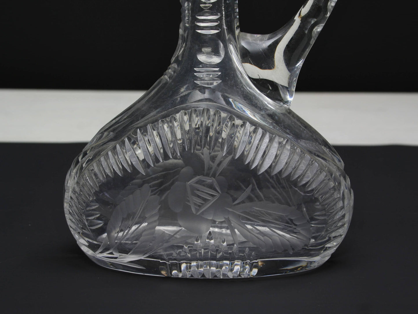Unique Crystal Decanter Set | Oil Dispenser Cruet | Kitchen Decor Collectibles | Vintage Tableware