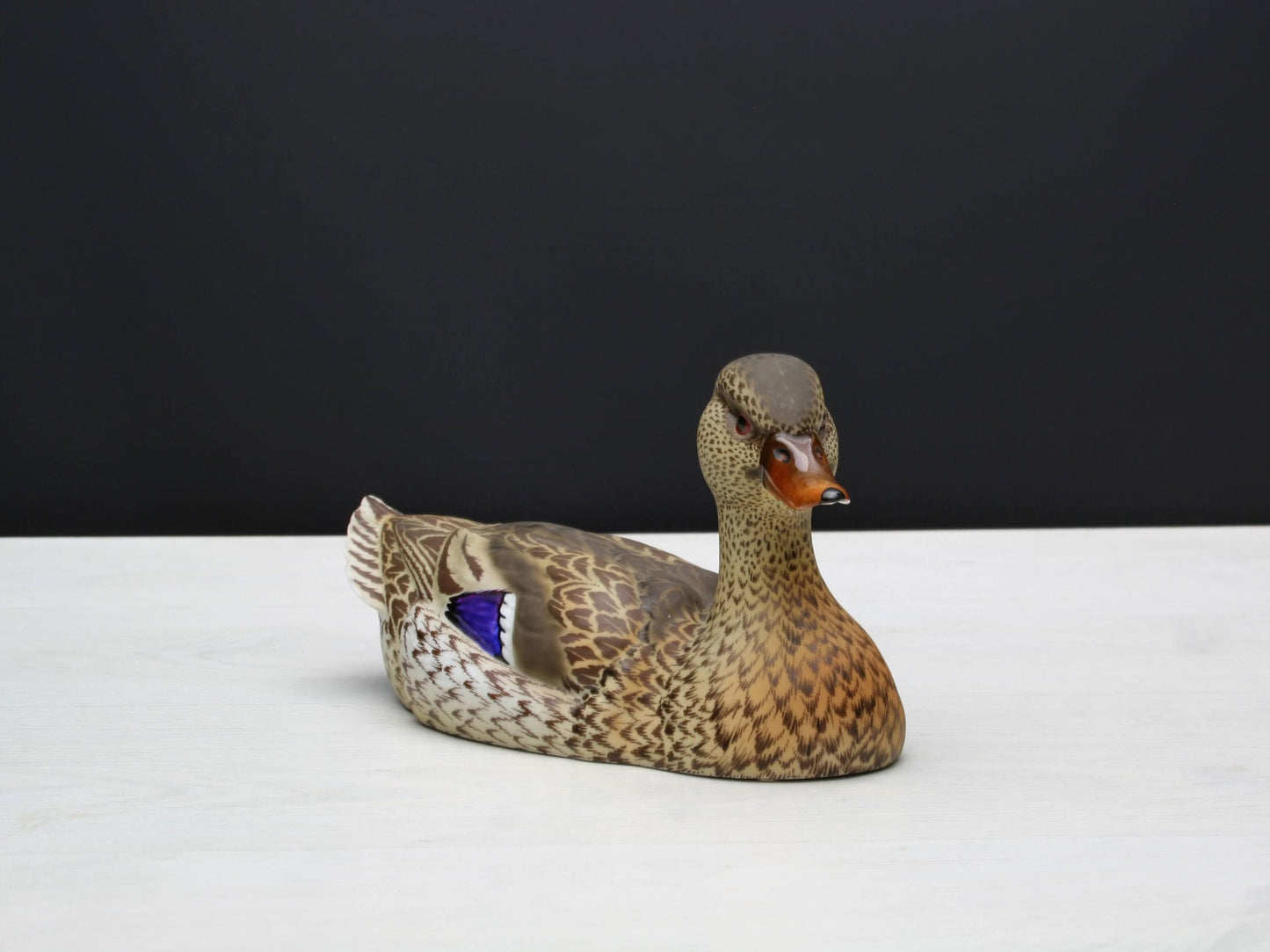 Stunning Lifelike Mallard Bird Sculpture | Vintage Decorative Bird Figurines | Shelf Decor, Console Table Decor & Unique Gifts