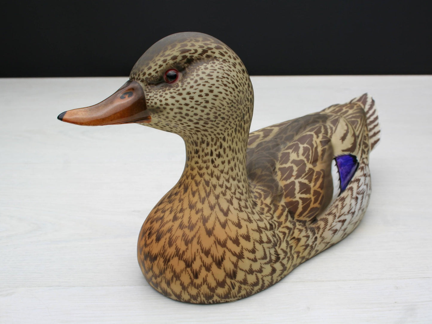 Stunning Lifelike Mallard Bird Sculpture | Vintage Decorative Bird Figurines | Shelf Decor, Console Table Decor & Unique Gifts