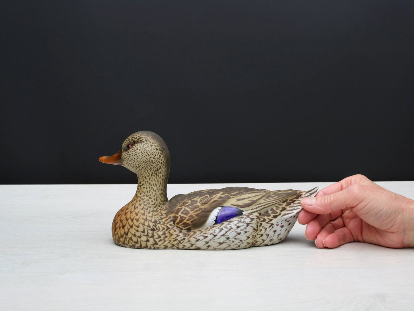 Stunning Lifelike Mallard Bird Sculpture | Vintage Decorative Bird Figurines | Shelf Decor, Console Table Decor & Unique Gifts