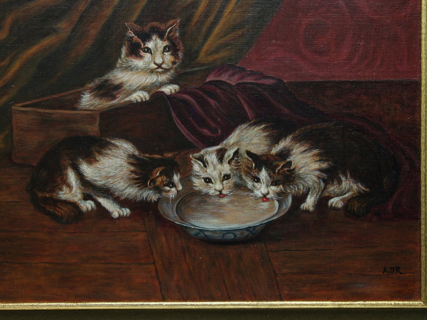 Cat Painting, Original Artwork | Gift For Cat Lovers, Vintage Painting