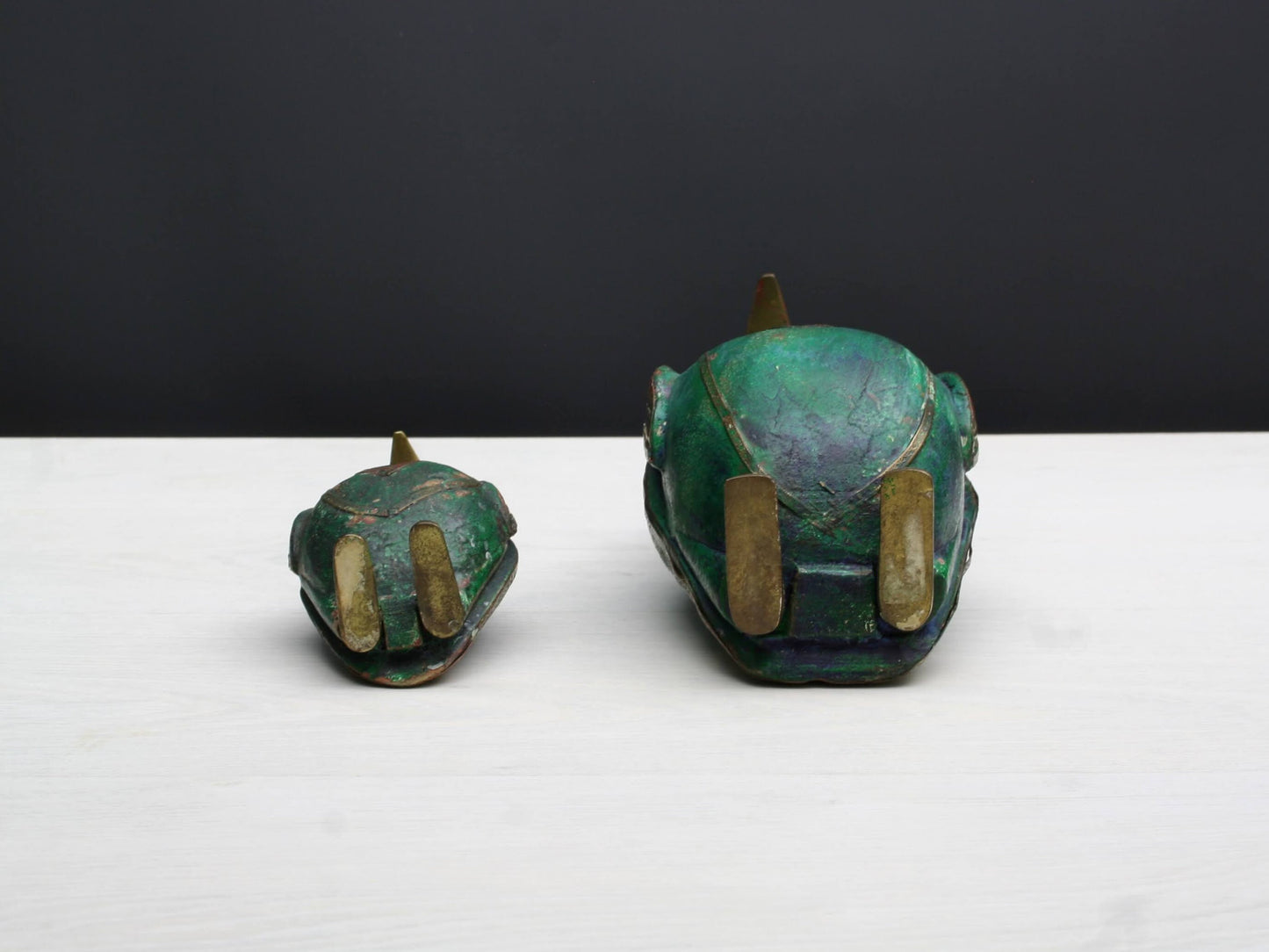 Pair of Penguin Figurines | Brass Wooden Birds| Decorative Bird Figurines | Bird Lovers Gift, Vintage Decor