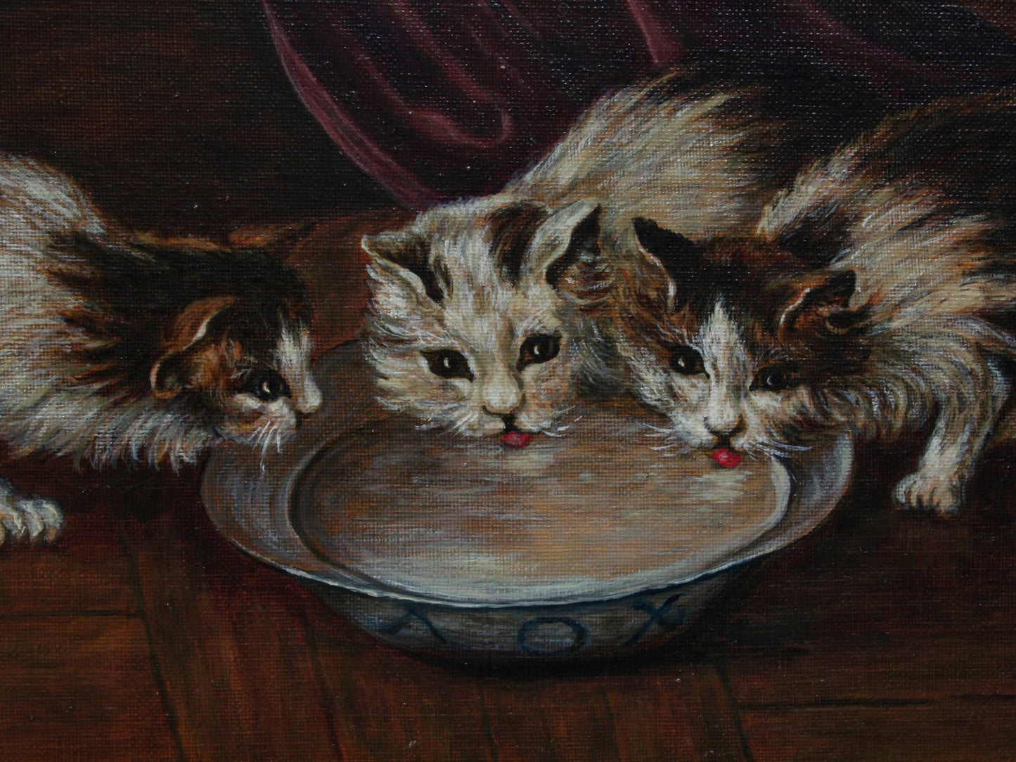 Cat Painting, Original Artwork | Gift For Cat Lovers, Vintage Painting