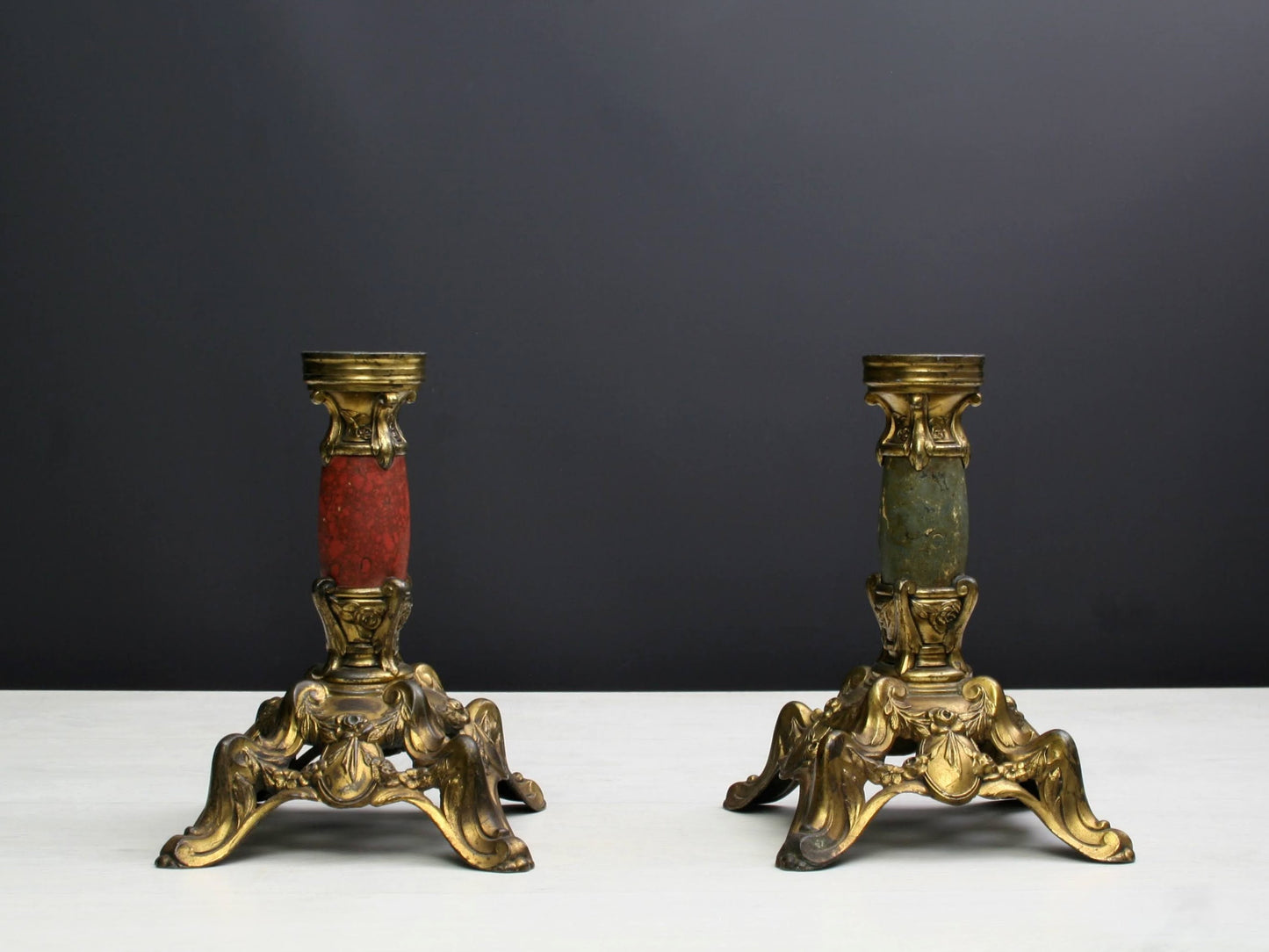 Antique Candleholder Set | Stunning Candle Holders for Table Decor Candle Centerpiece | Mantel Decor Candleholder