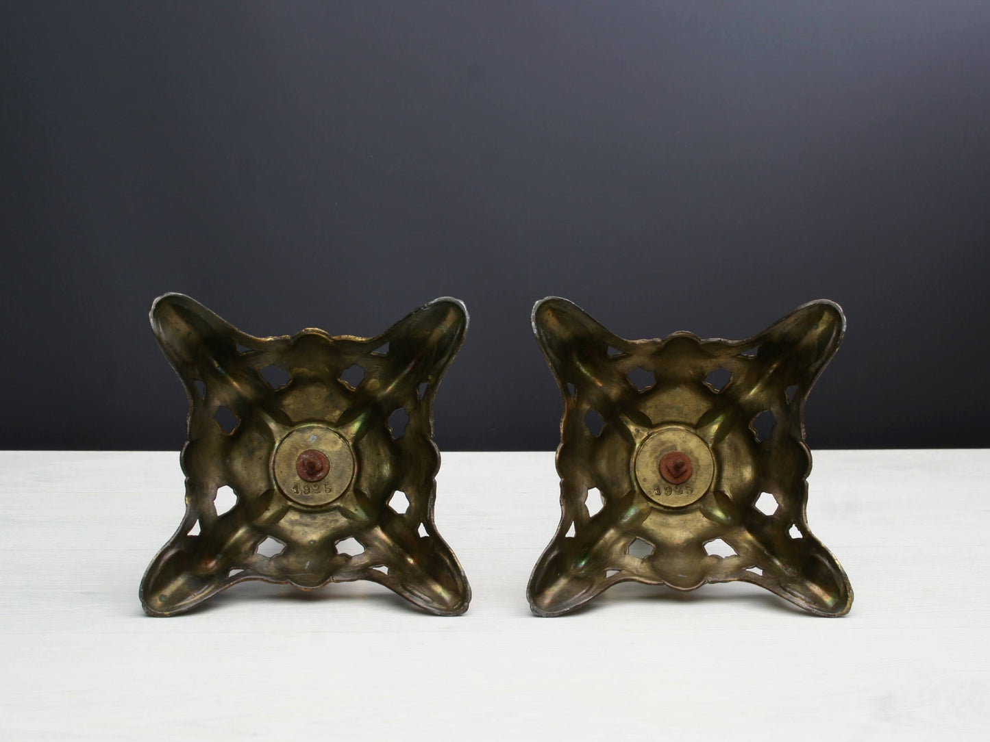 Antique Candleholder Set | Stunning Candle Holders for Table Decor Candle Centerpiece | Mantel Decor Candleholder