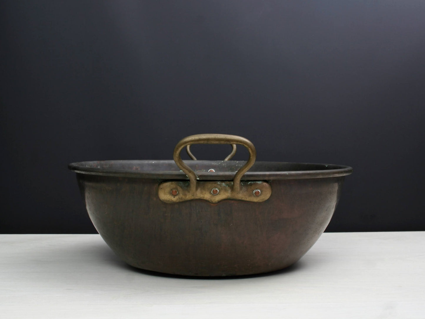Turn Of The Century, Antique Copper Pot | Farmhouse Decor, Copper Kettle | Firewood Holder, Fireplace Decor
