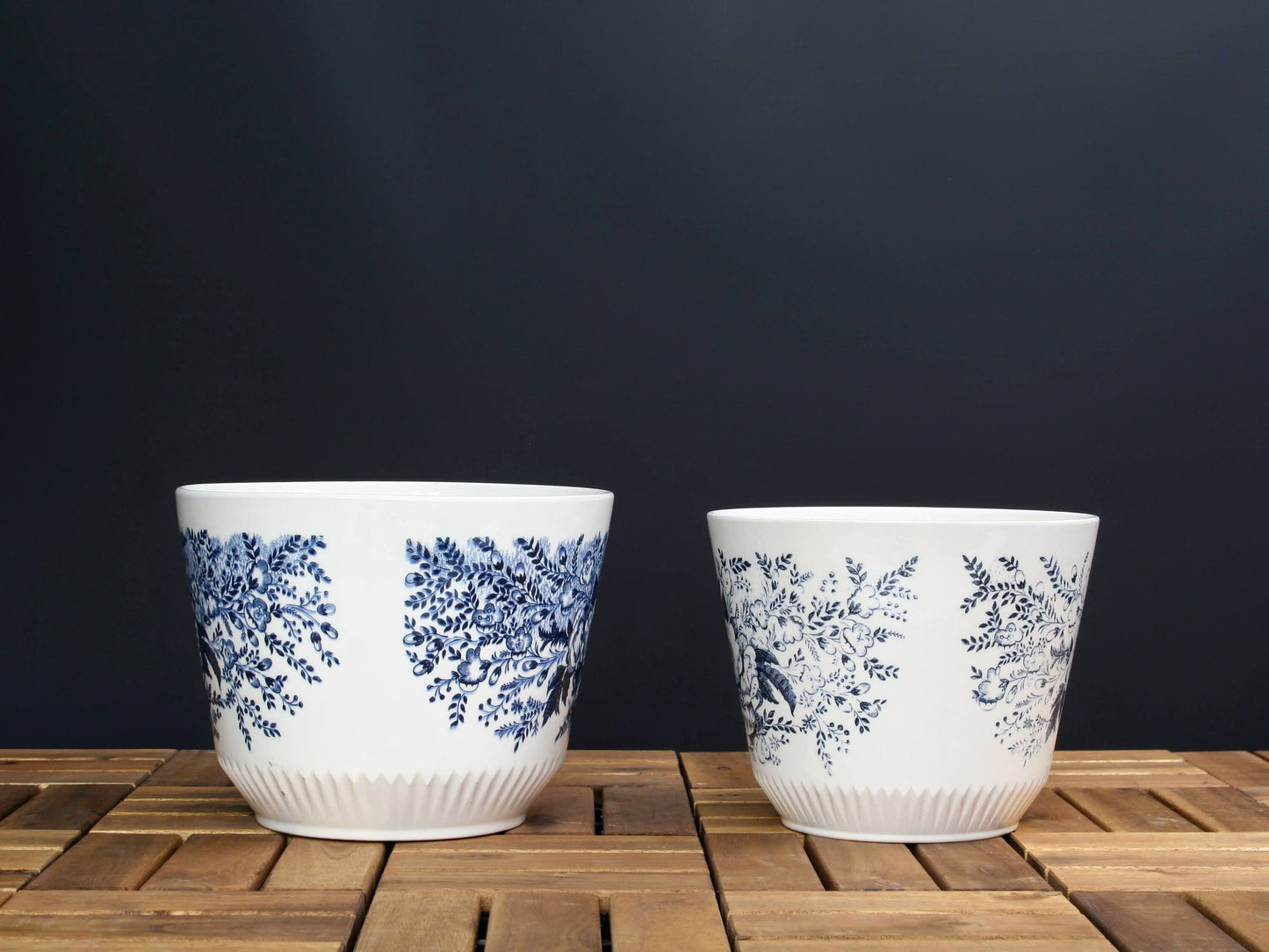 Blue White Porcelain, Indoor Plant Pots | Ceramic Plant Pot, Vintage Decor | Porcelain Planter, Flower Pot