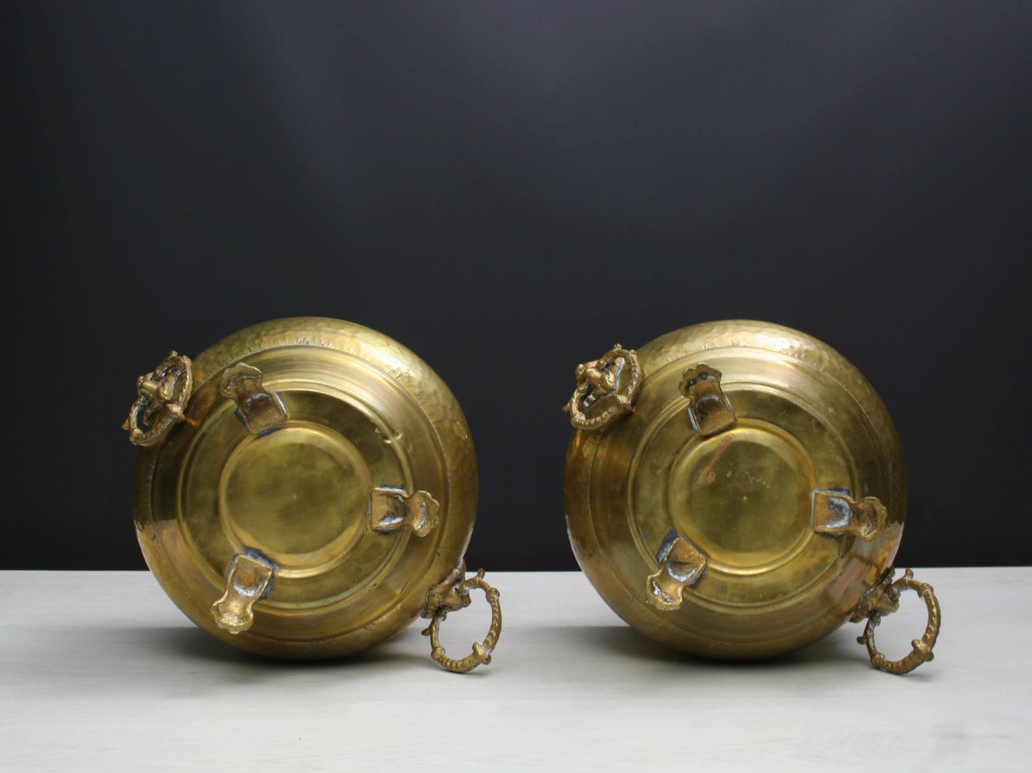 French Antique Brass Plant Holders