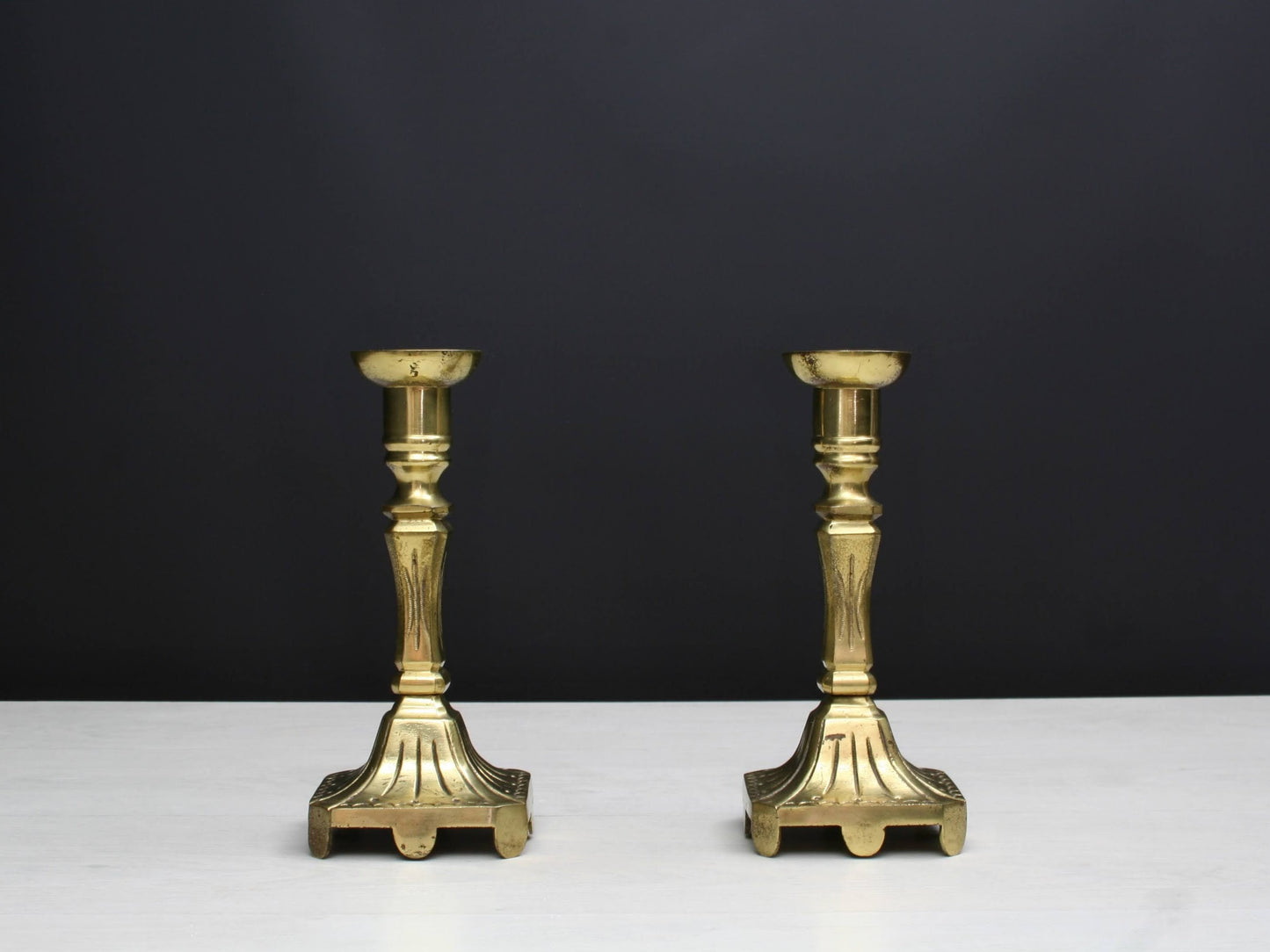 Brass Candle Stick Holder Set