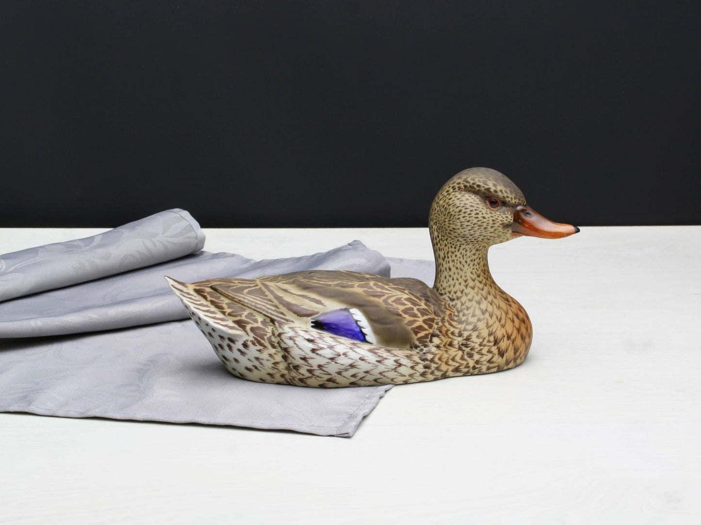 Stunning Lifelike Mallard Bird Sculpture | Vintage Decorative Bird Figurines | Shelf Decor, Console Table Decor & Unique Gifts