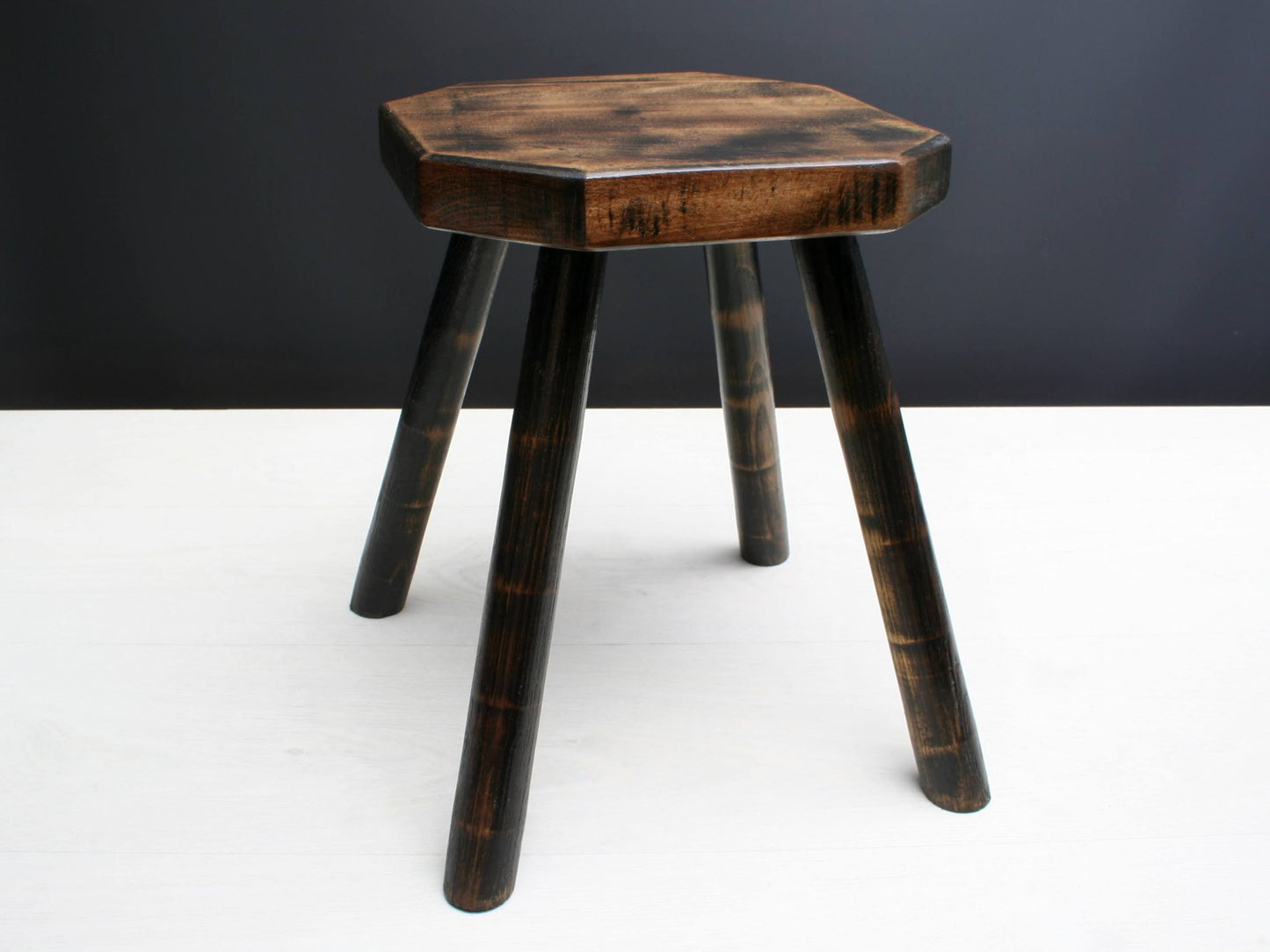 Milking Stool or Indoor Plant Stand | Wooden Stool for Farmhouse Decor