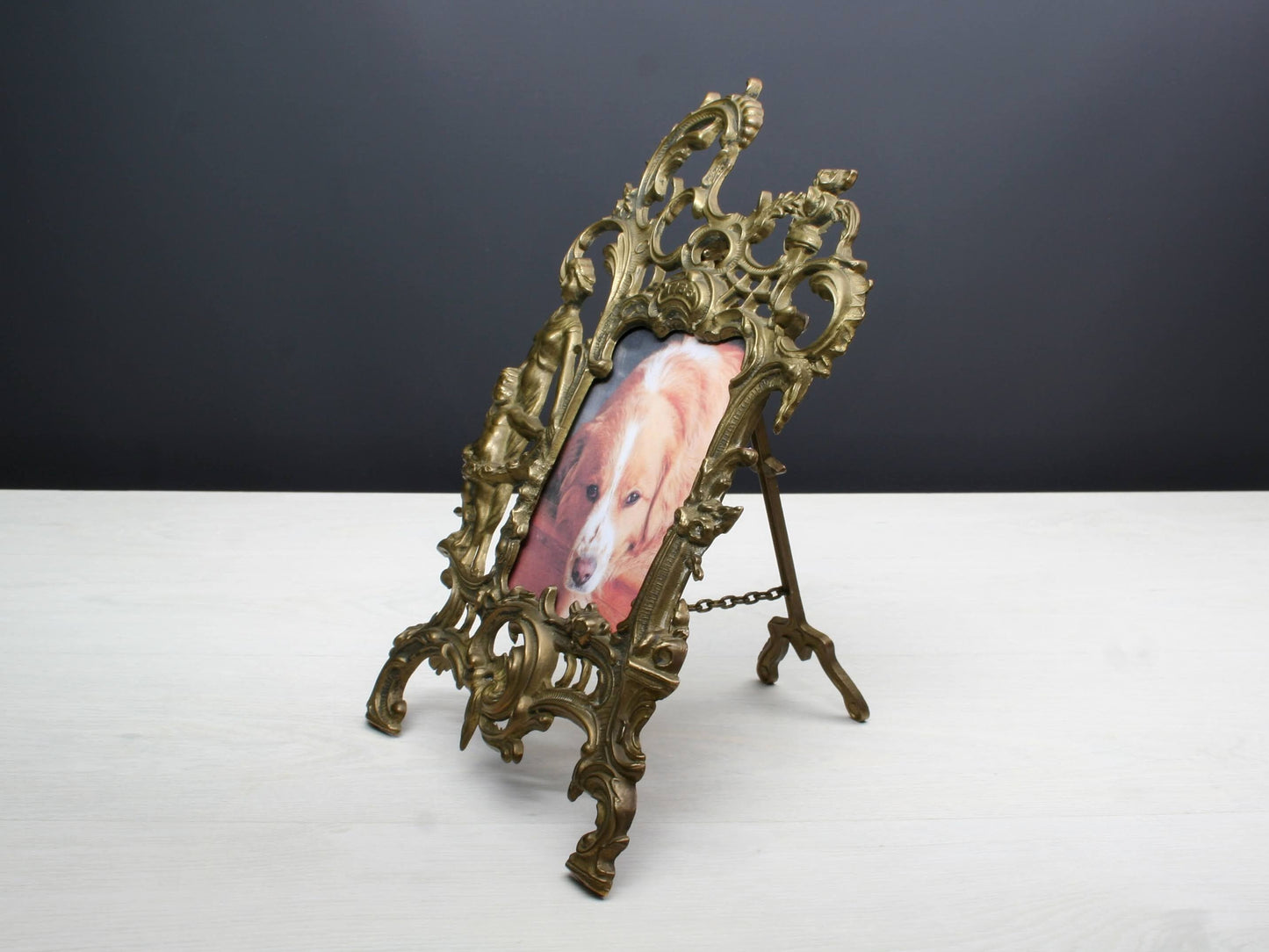 Brass Picture Frame / Antique Photo Frame | Table Top Decor- Old Picture Frame