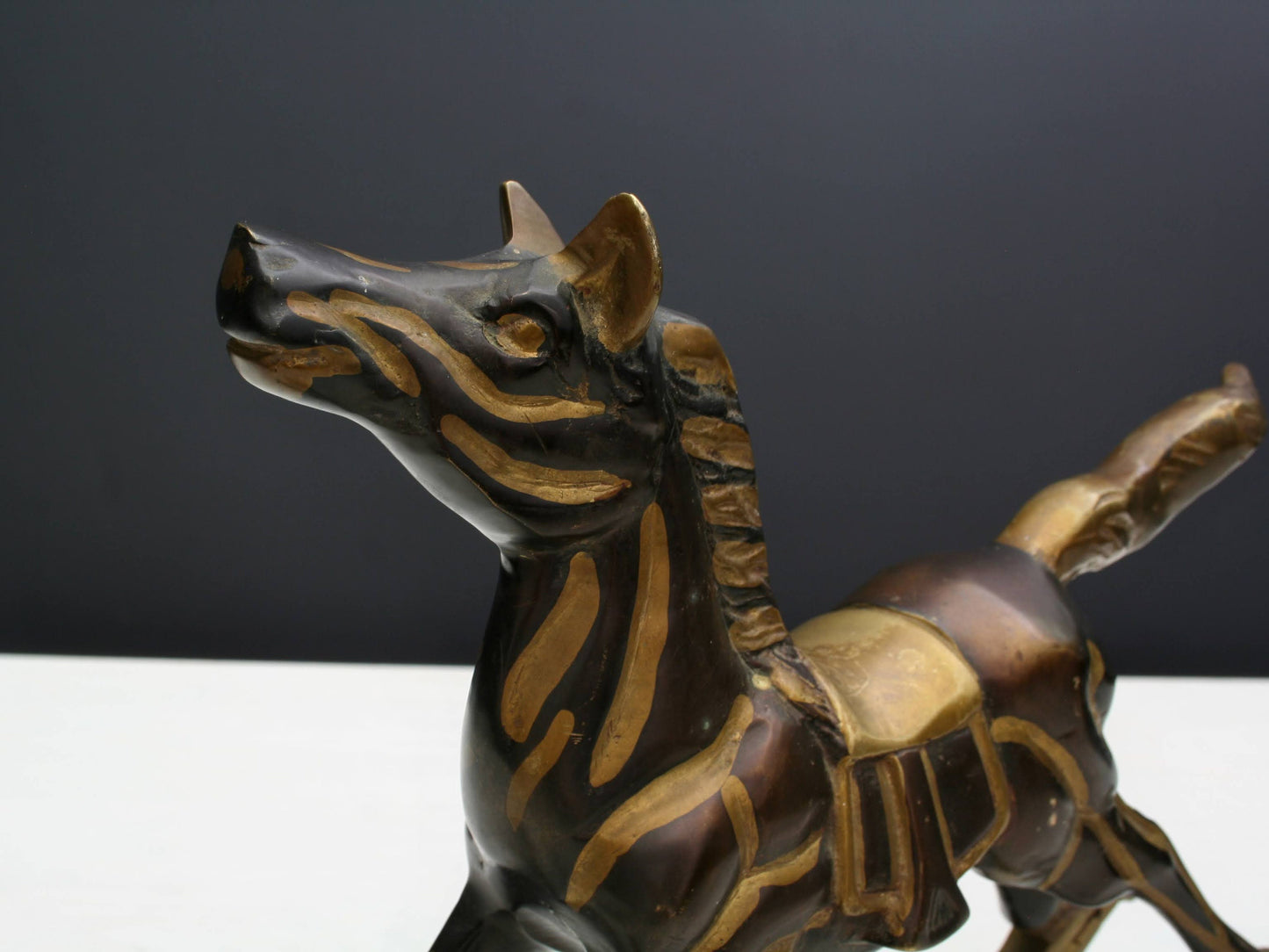 Gorgeous Brass Rocking Horse Figure | Farmhouse Decor / Horse Decor