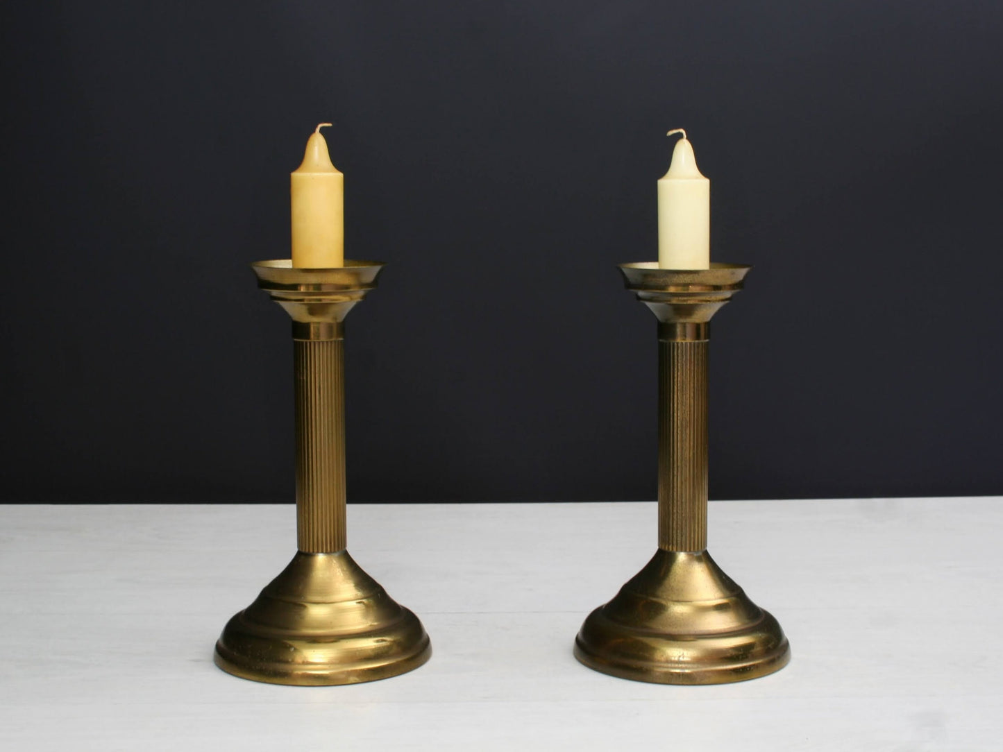 Brass Candle Stick Holder Set | Country Home Decor