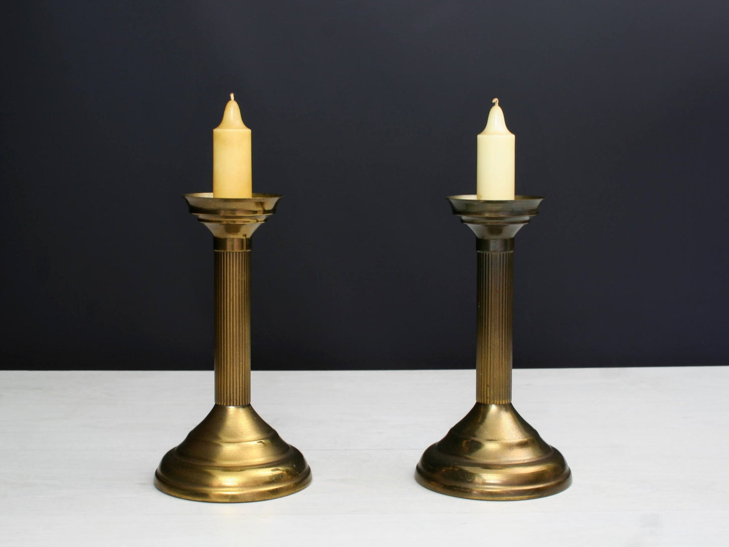 Brass Candle Stick Holder Set | Country Home Decor