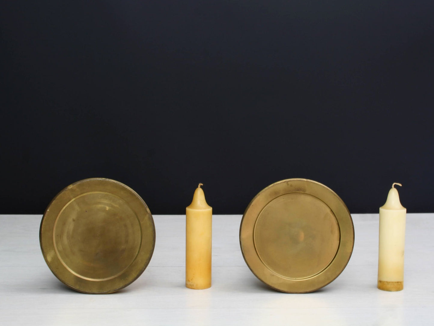 Brass Candle Stick Holder Set | Country Home Decor