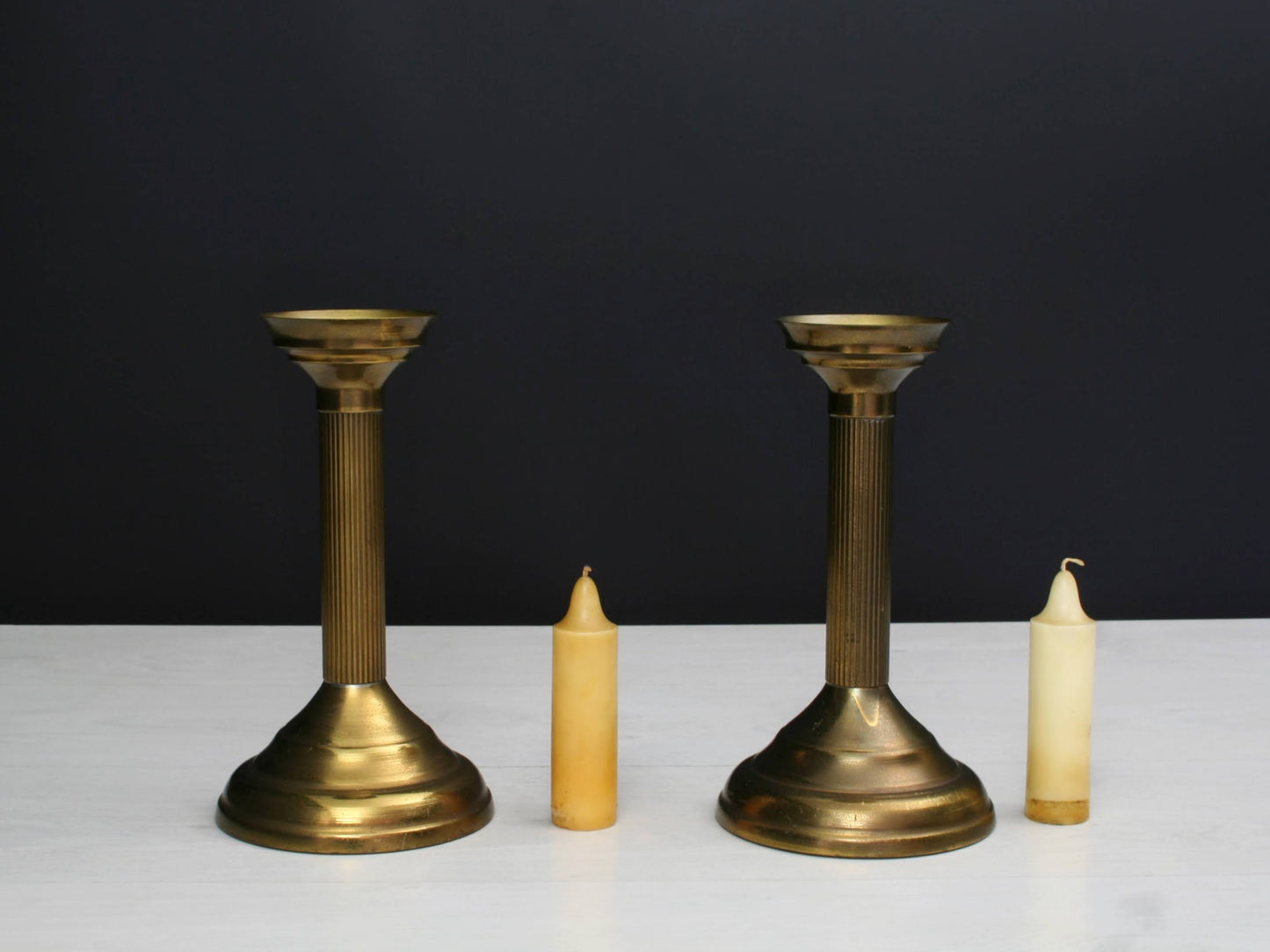 Brass Candle Stick Holder Set | Country Home Decor