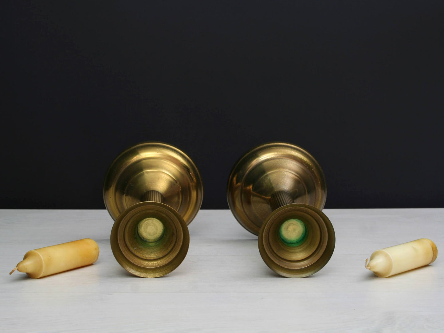 Brass Candle Stick Holder Set | Country Home Decor