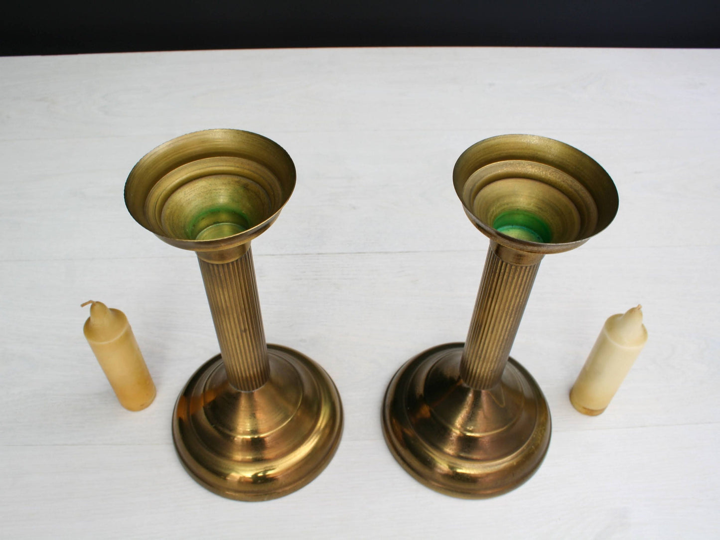Brass Candle Stick Holder Set | Country Home Decor