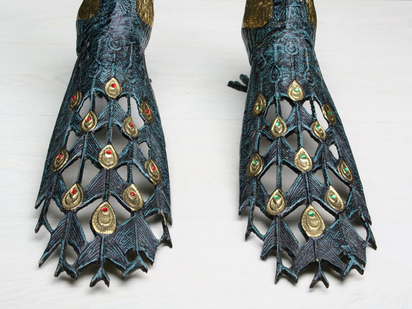 Stunning Brass Peacock Bird Figurines | Collectible -Peacock Decor