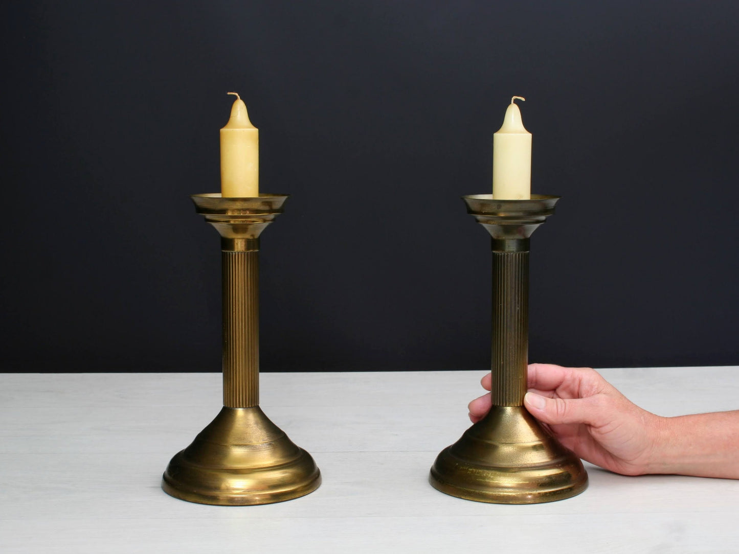 Brass Candle Stick Holder Set | Country Home Decor