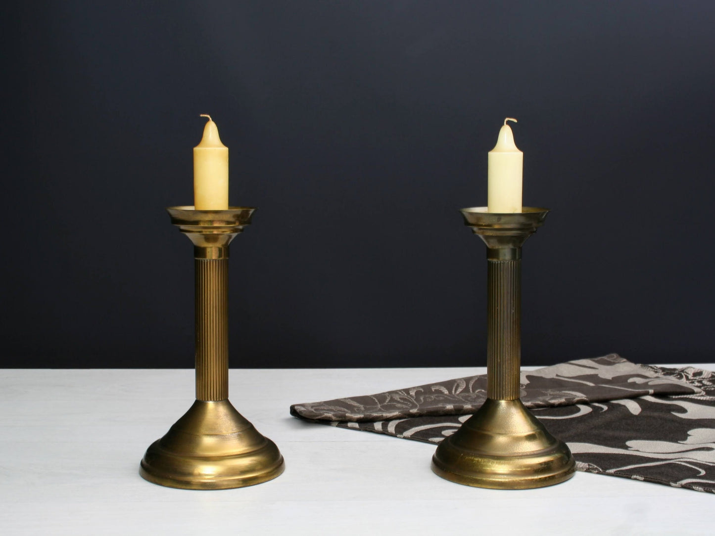 Brass Candle Stick Holder Set | Country Home Decor