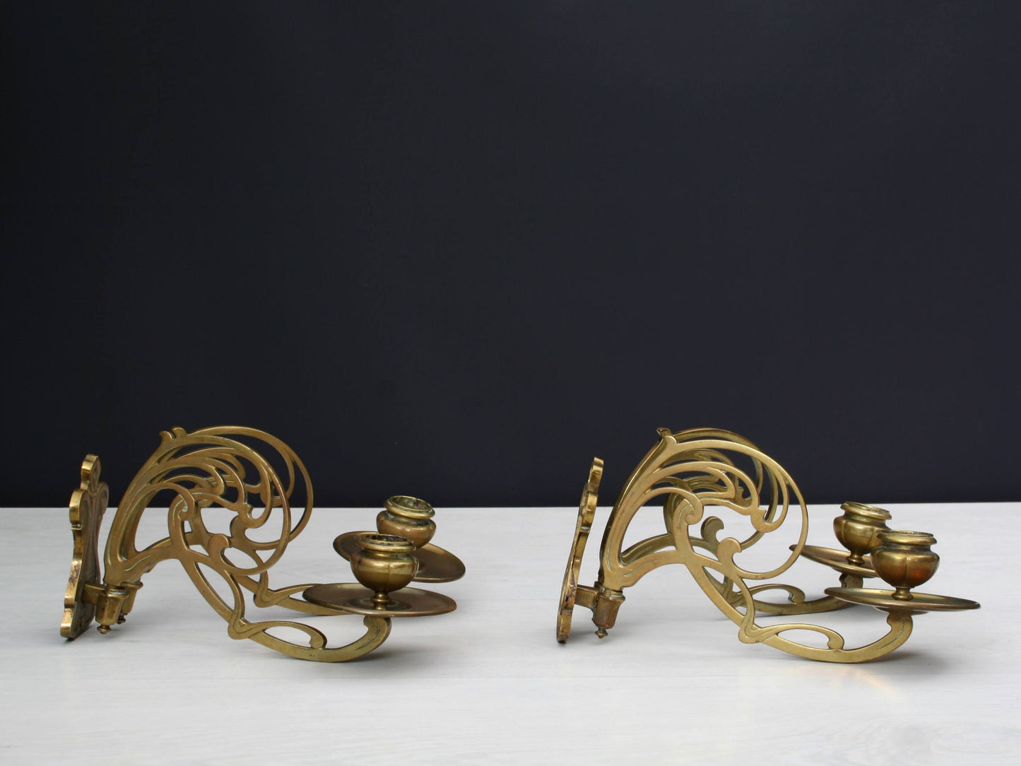 French Antique-Candle Wall Sconces | Candle Stick Holders- Vintage Home Decor