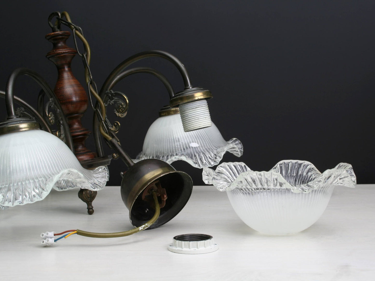 Hanging Light / Vintage Chandelier | Vintage Decor- Entryway Lighting