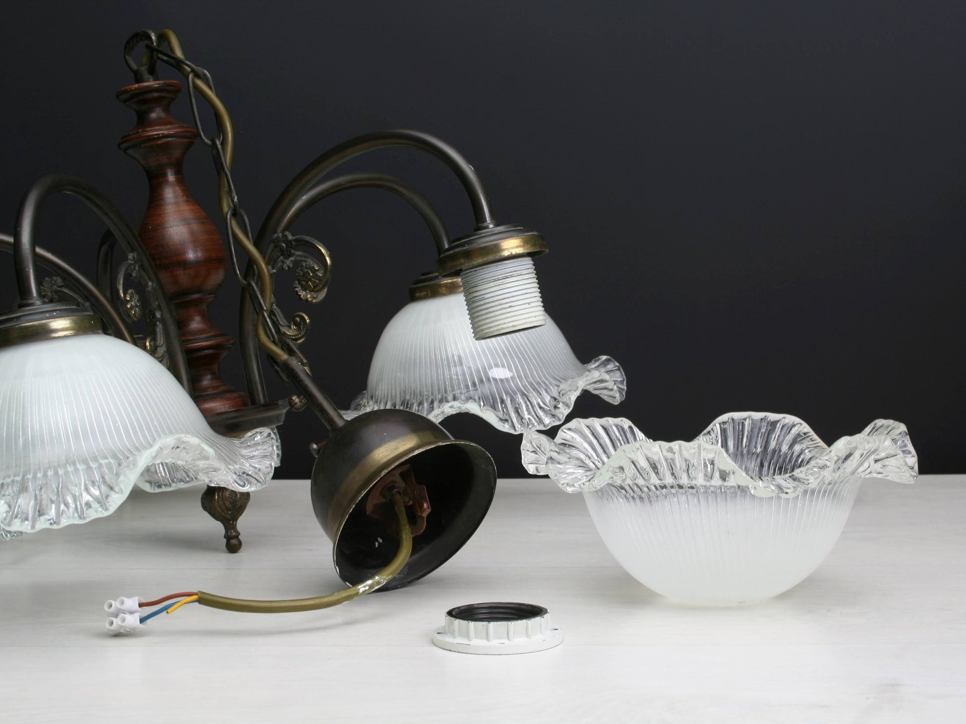 Hanging Light / Vintage Chandelier | Vintage Decor- Entryway Lighting