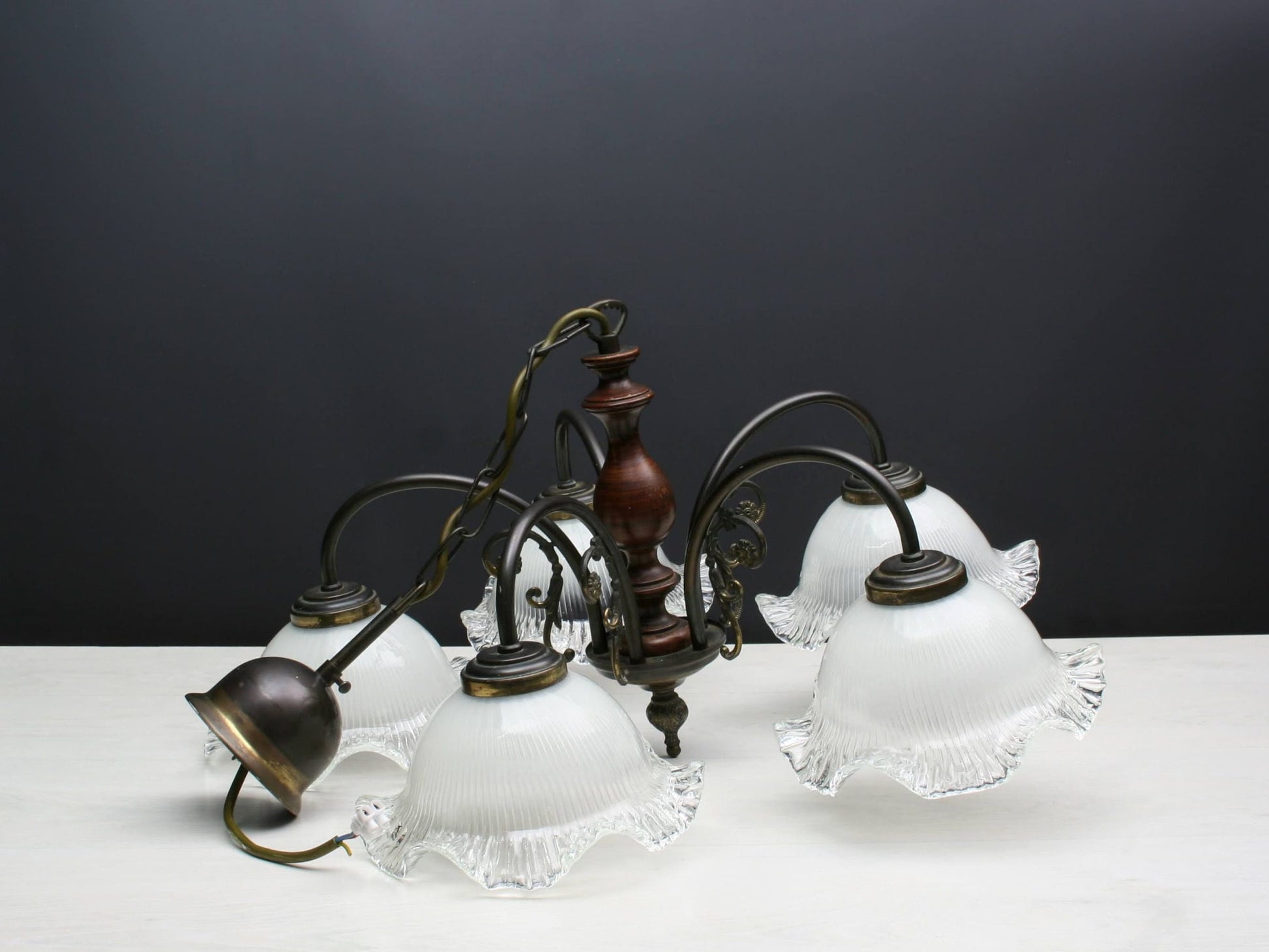 Hanging Light / Vintage Chandelier | Vintage Decor- Entryway Lighting