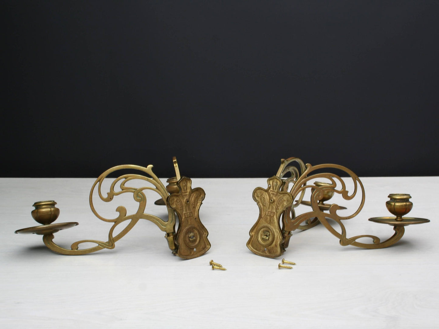 French Antique-Candle Wall Sconces | Candle Stick Holders- Vintage Home Decor