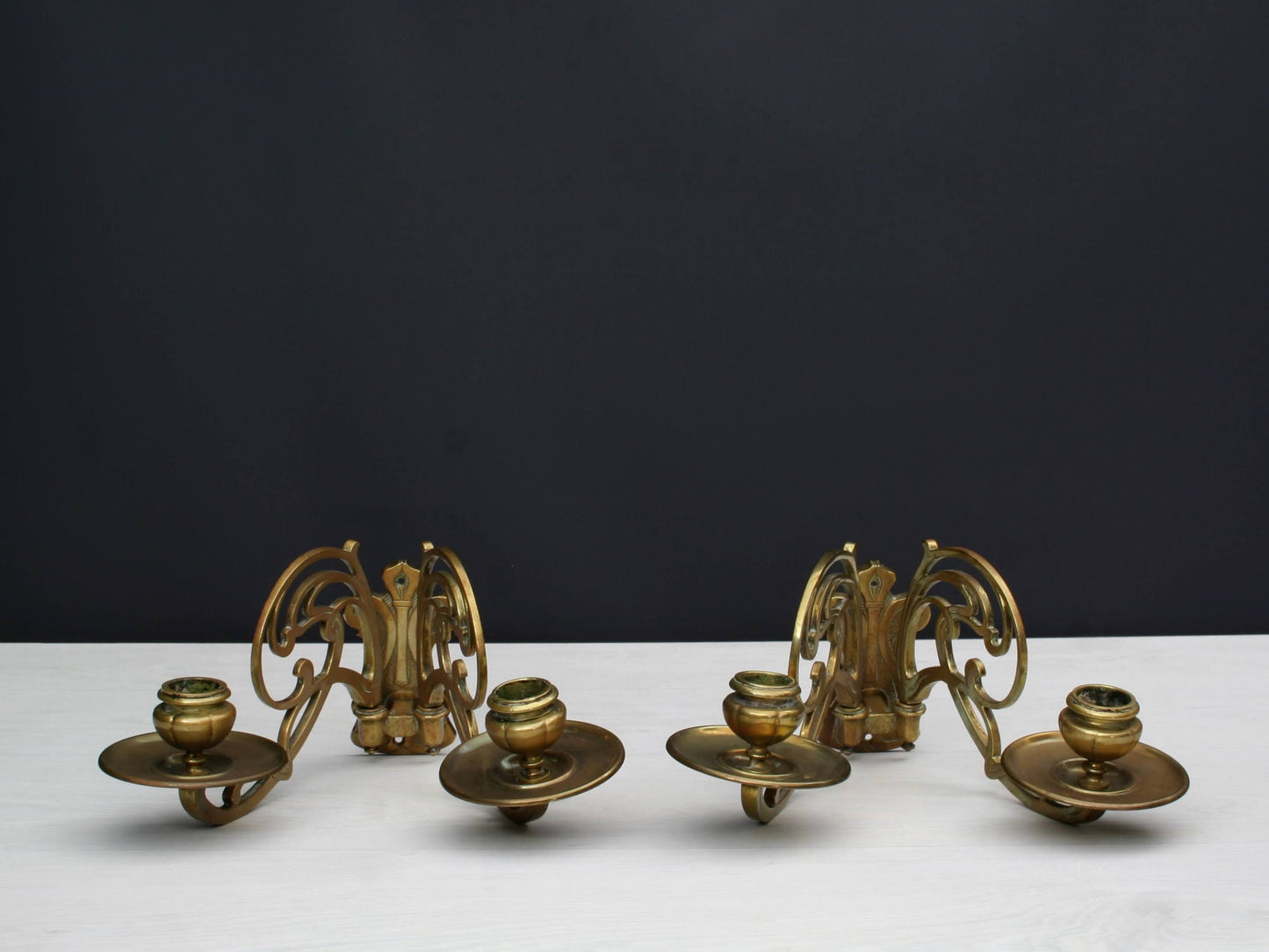 French Antique-Candle Wall Sconces | Candle Stick Holders- Vintage Home Decor