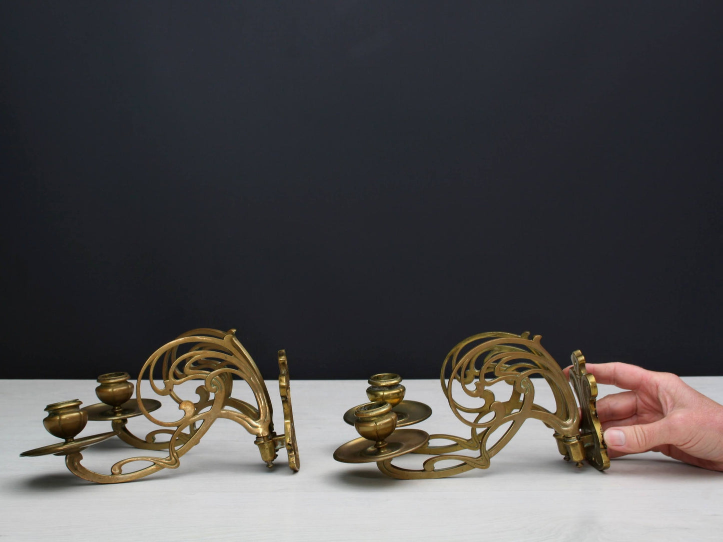 French Antique-Candle Wall Sconces | Candle Stick Holders- Vintage Home Decor