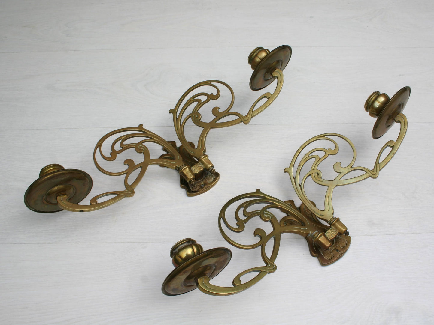 French Antique-Candle Wall Sconces | Candle Stick Holders- Vintage Home Decor
