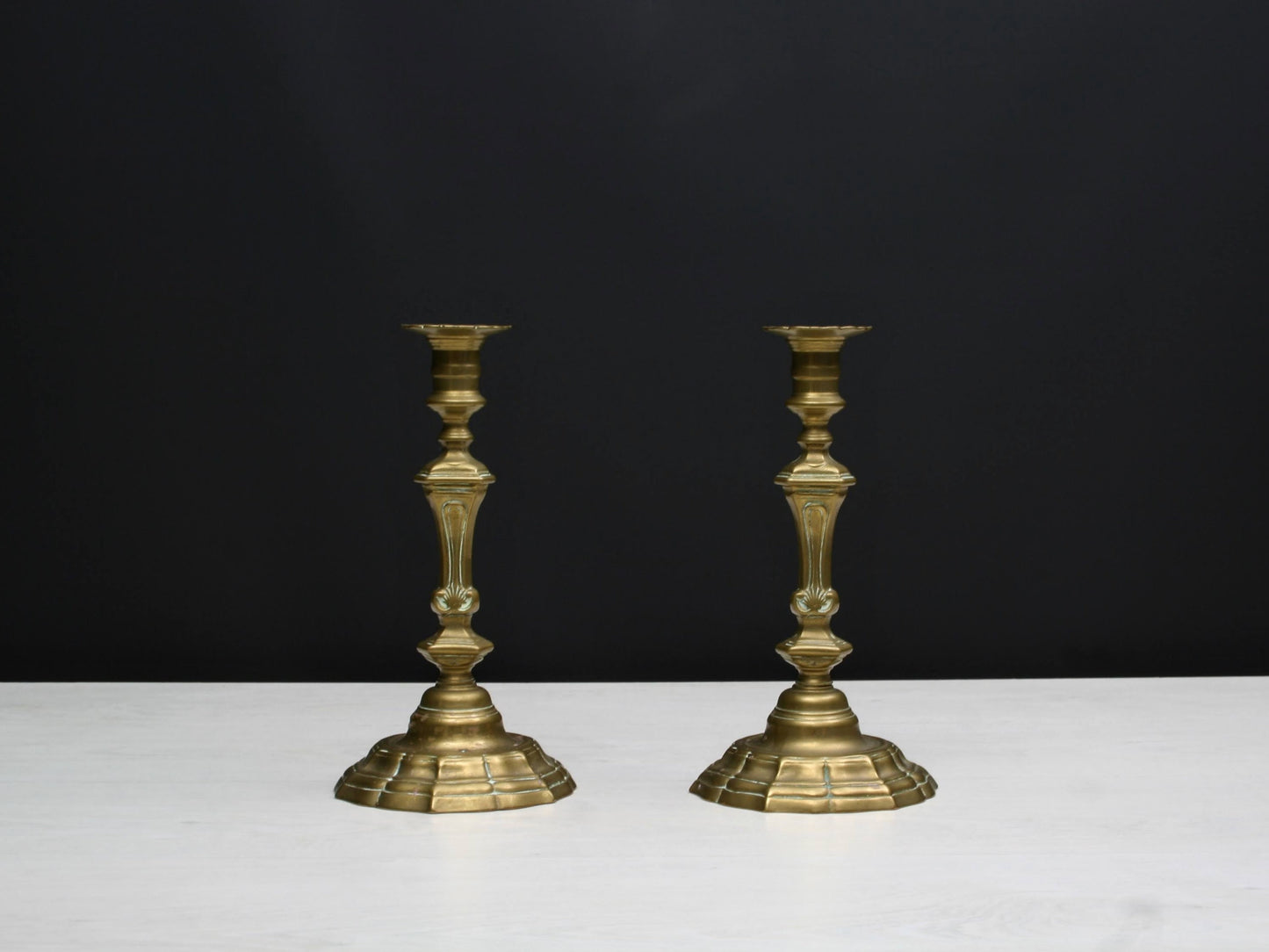 Brass Candle Holder Set-Farmhouse Decor | Candle Stick Holders-Country Home Decor