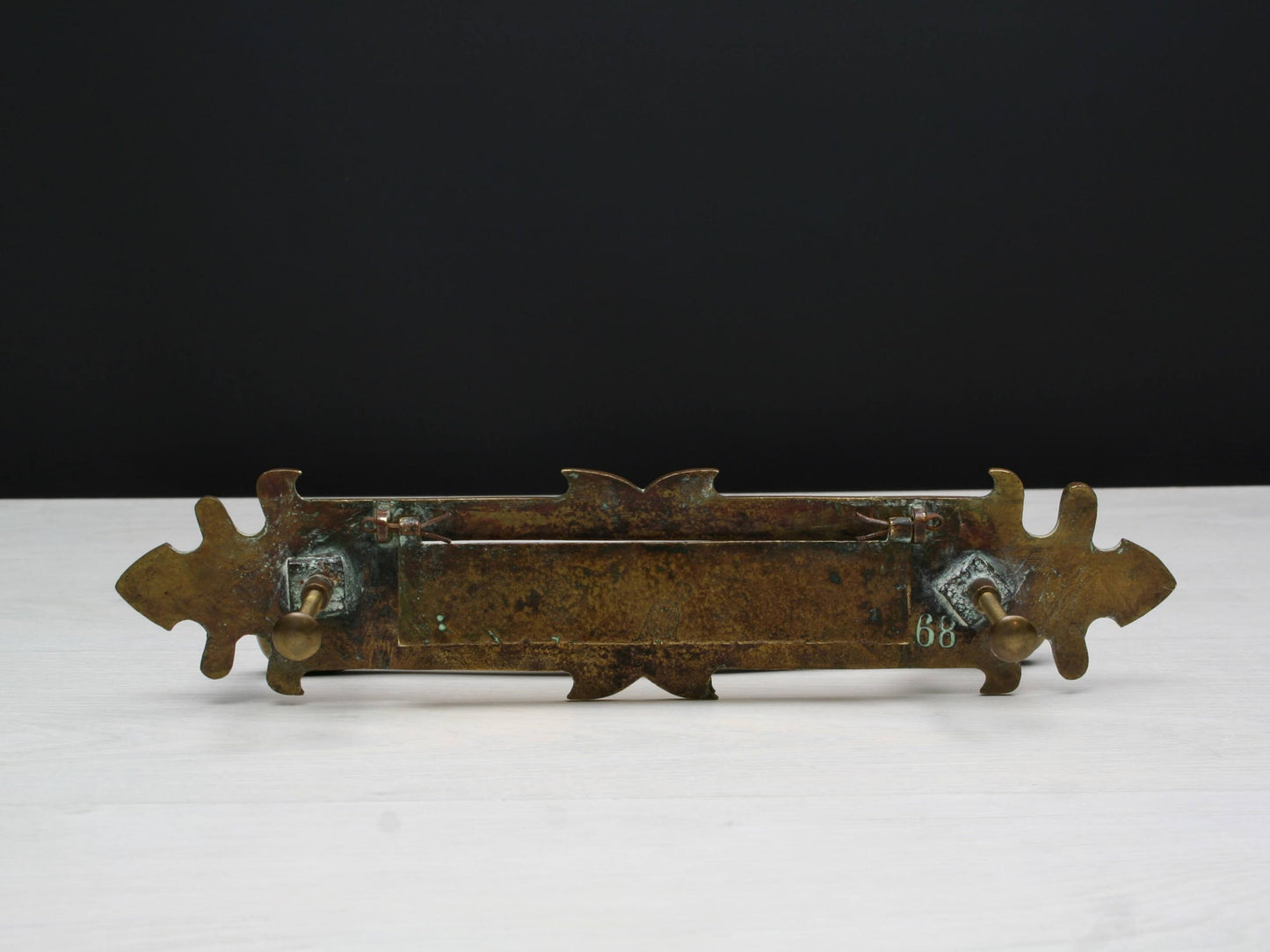 French Antique Door Mail Slot | French Country Style-Brass Door Pull